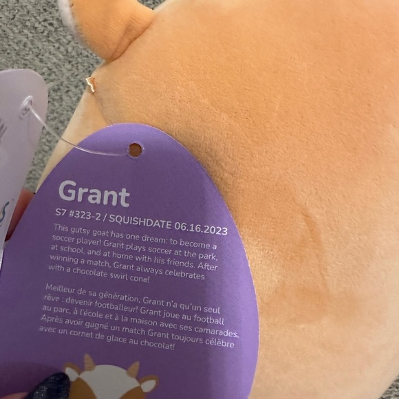Nwt 7"  Grant Squishmallow easter - Picture 3 of 3